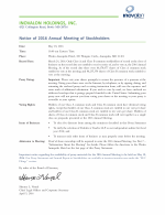 Notice of 2016 Annual Meeting of Stockholders