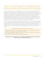 Item 2 - Ratification of the Appointment of Ernst & Young LLP as Independent Auditors