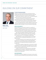 From the President and CEO - Building on Our Commitment