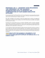 Proposal No. 4 - Advisory Vote Regarding the Frequency of the Advisory Shareholder Vote to Approve the Compensation of Our Named Executive Officers