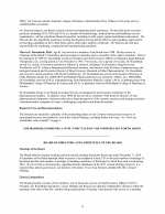 Board of Directors and Committees of the Board