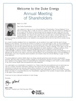 Welcome to the Duke Energy Annual Meeting of Shareholders