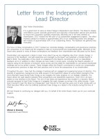 Letter from the Independent Lead Director