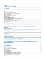 Table of Contents