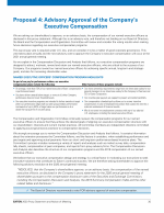 Proposal 4: Advisory Approval of the Company's Executive Compensation