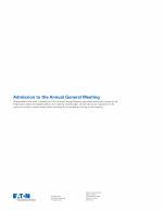 Admission to the Annual General Meeting