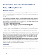 Information on Voting and the Annual Meeting