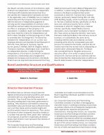 - Board Leadership Structure and Qualifications