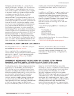 - Distribution of Certain Documents