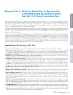 Proposal No. 5: Ordinary Resolution to Approve the Amendment and Restatement of the Flex Ltd. 2017 Equity Incentive Plan