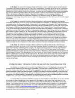 Information About the Board of Directors and Corporate Governance Matters