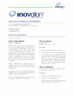 2016 Annual Meeting of Stockholders