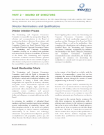 Director Nominations and Qualifications