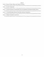 10. Directors, Executive Officers and Corporate Governance