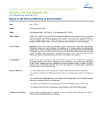Notice of 2019 Annual Meeting of Stockholders