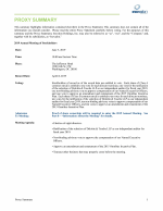 Proxy Summary