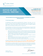 Notice of 2015 Annual Meeting