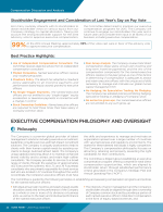 - Executive Compensation Philosophy and Oversight