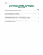 Index to Consolidated Financial Statements