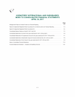 Index to Consolidated Financial Statements