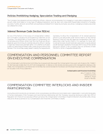 - Compensation and Personnel Committee Report on Executive Compensation