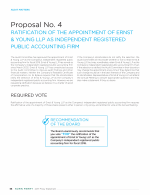 Proposal No. 4: Ratification of the Appointment of Ernst & Young LLP as Independent Registered Public Accounting Firm