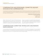 - Compensation and Personnel Committee Report on Executive Compensation