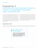 Proposal No. 3: Ratification of the Appointment of Ernst & Young LLP as Independent Registered Public Accounting Firm