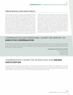 - Compensation and Personnel Committee Report on Executive Compensation