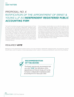 Proposal No. 4: Ratification of the Appointment of Ernst & Young LLP as Independent Registered Public Accounting Firm