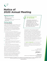 Notice of 2020 Annual Meeting
