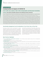 - Governance Insights: Compensation and Impact of COVID-19