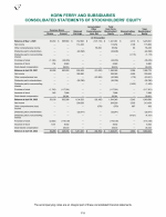 - Consolidated Statements of Stockholders' Equity