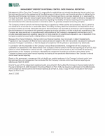 - Management's Report on Internal Control over Financial Reporting