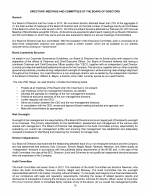 Directors' Meetings and Committees of the Board of Directors