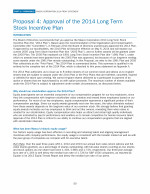 Proposal 4: Approval of the 2014 Long Term Stock Incentive Plan