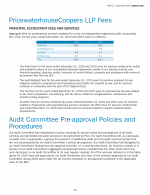 PricewaterhouseCoopers LLP Fees