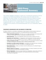 2019 Proxy Statement Summary