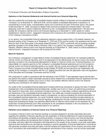 - Report of Independent Registered Public Accounting Firm