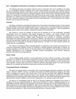 7. Management's Discussion and Analysis of Financial Condition and Results of Operations