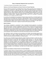 - Report of Independent Registered Public Accounting Firm