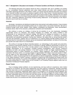 7. Management's Discussion and Analysis of Financial Condition and Results of Operations