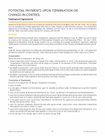 Potential Payments Upon Termination or Change-In-Control