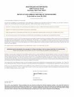 Notice of 2016 Annual Meeting of Stockholders