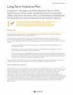 Proposal 4: Re-approval of the Material Terms of the Performance Goals under the Mastercard Incorporated 2006 Long Term Incentive Plan, as Amended and Restated, for Purposes of Internal Revenue Code Section 162(m)