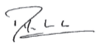 Richard Haythornthwaite signature