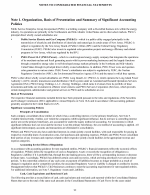 1. Organization, Basis of Presentation and Summary of Significant Accounting Policies