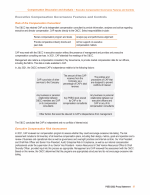 - Executive Compensation Governance Features and Controls