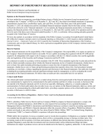Report of Independent Registered Public Accounting Firm