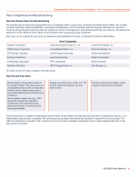 - Peer Comparison and Benchmarking